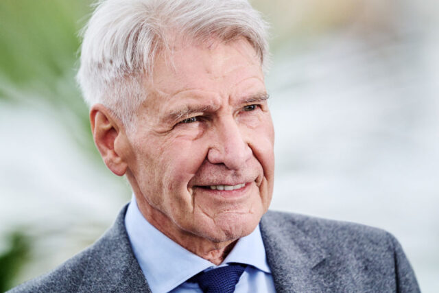 Harrison Ford smiles at the Cannes Film Festival in 2023