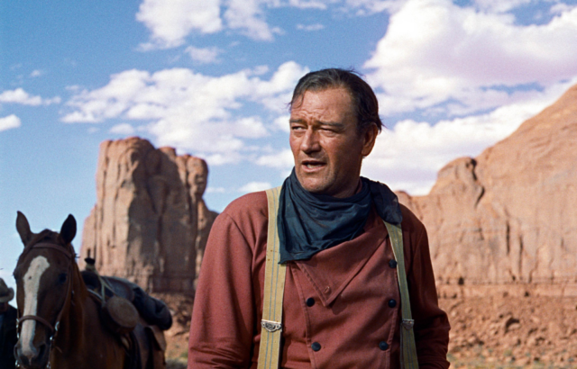 John Wayne as Ethan Edwards in the 1956 Western, The Searchers. 