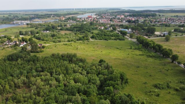 Overhead photo of the area surrounding Wolin