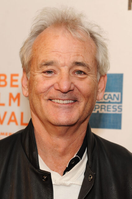 Bill Murray standing on a red carpet