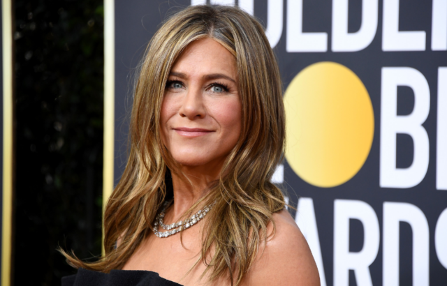 Jennifer Aniston attends the 77th Annual Golden Globes in Beverly Hills, California, January 5, 2020.