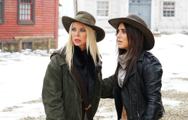 Tara Reid and Cassandra Scerbo in The Last Sharknado: It's About Time (2018)