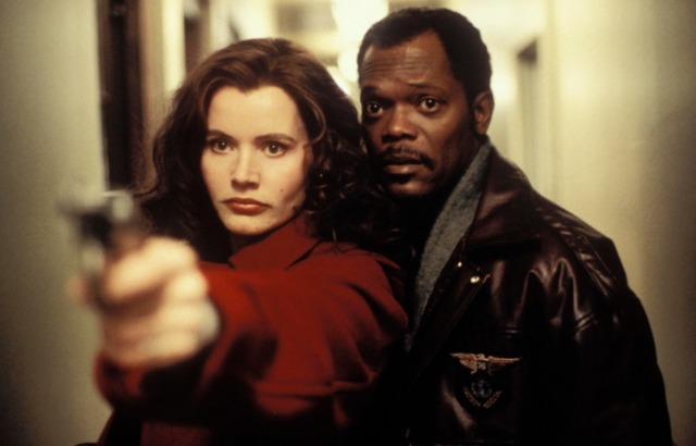 Geena Davis and Samuel L. Jackson in The Long Kiss Goodnight.