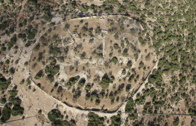 Aerial view of Khirbet Qeiyafa