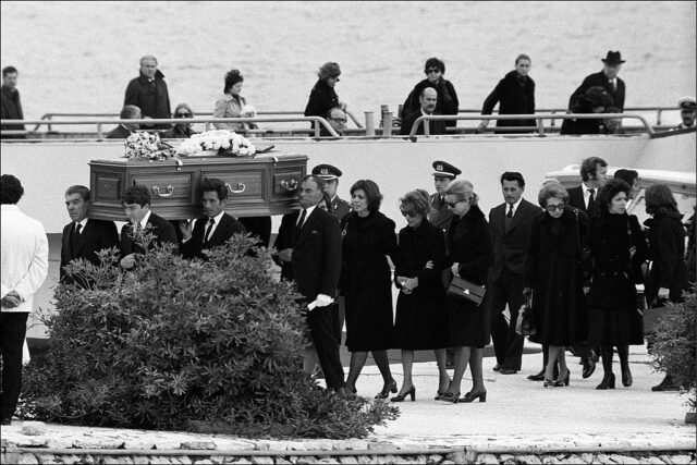 Funeral procession for Aristotle Onassis
