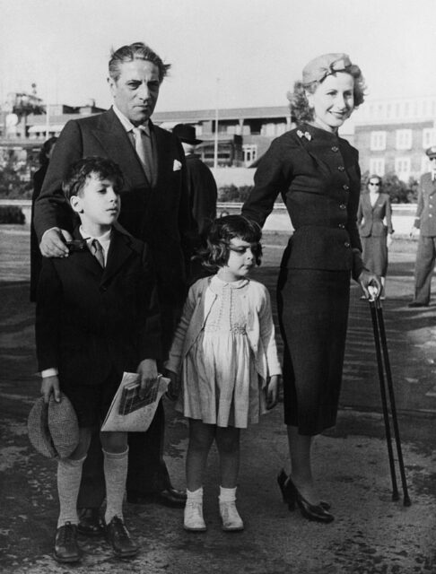 Onassis family standing together