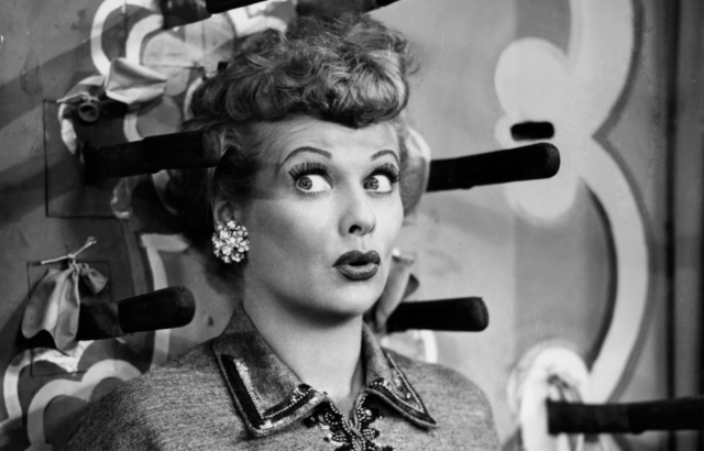 Lucille Ball in a promo for I Love Lucy.
