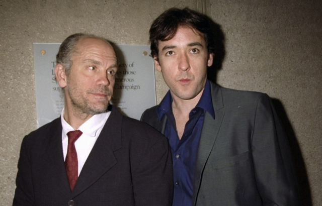 John Malkovich and John Cusack at the New York Film Festival showing of "Being John Malkovich" at Lincoln Center.