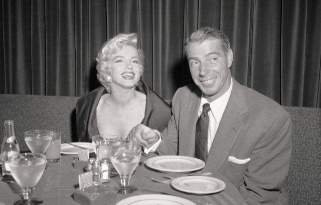 Marilyn Monroe and Joe DiMaggio having dinner at El Morocco, New York City. September 12, 1954.