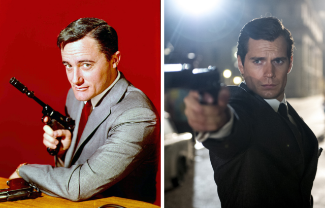 Robert Vaughn as Napoleon Solo in 'The Man from U.N.C.L.E.' + Henry Cavill as Napoleon Solo in 'Th Man from U.N.C.L.E.'