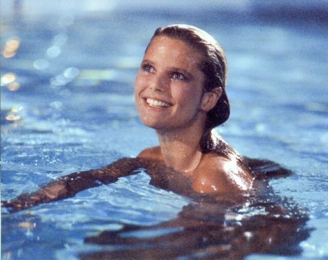 Christie Brinkley in a pool