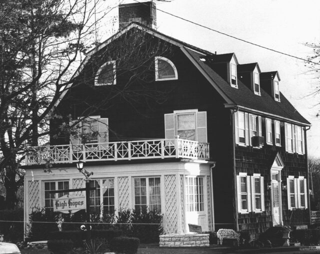 Exterior of the Amityville Horror House.