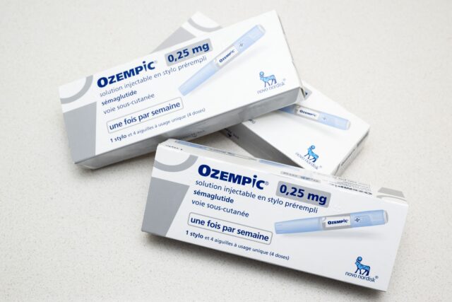 Boxes of Ozempic.