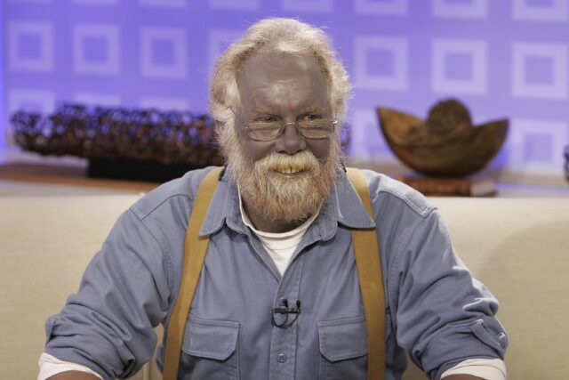 Paul Karason sitting on a couch on the set of the 'TODAY Show'