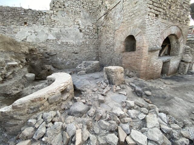 Ruins of a bread oven in Pompeii.