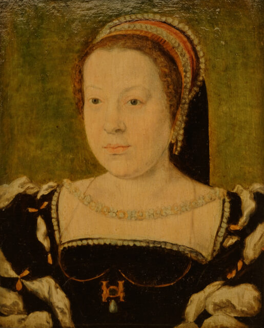 A drawing of Catherine de Medicis.