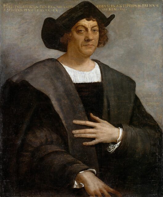 Portrait supposedly of Christopher Columbus.