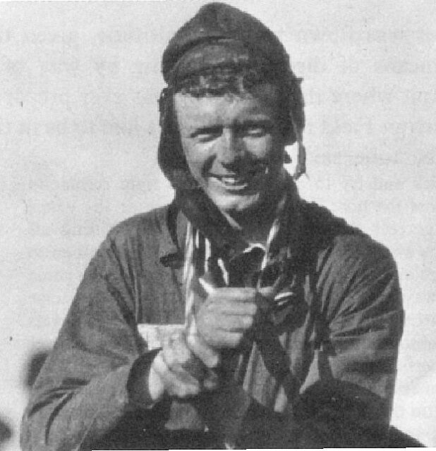 Charles Lindbergh in pilot gear.