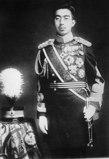 Emperor Hirohito in uniform.