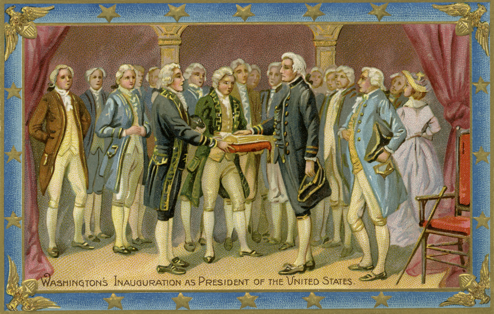 George Washington's presidential inauguration. George Washington (1732-1799) was the first president of the United States  (Photo Credit: Culture Club/Getty Images) 
