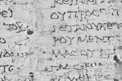 Ancient writing overlapped. 