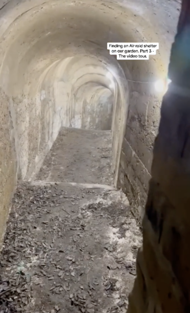 An underground bunker tunnel.