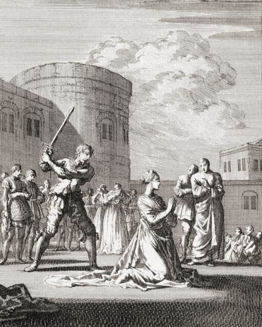 Illustration of the execution of Anne Boleyn.