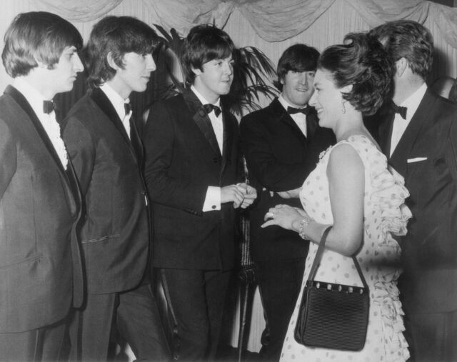 Princess Margaret meeting the Beatles.