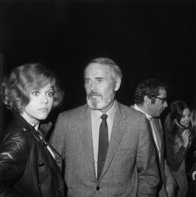Henry and Jane Fonda standing together.
