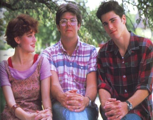 Molly Ringwald, John Hughes, and Michael Schoeffling.